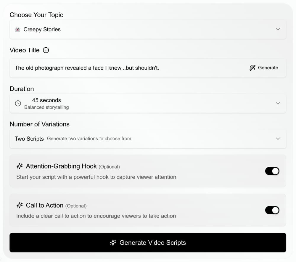 Generate Your Script With AI